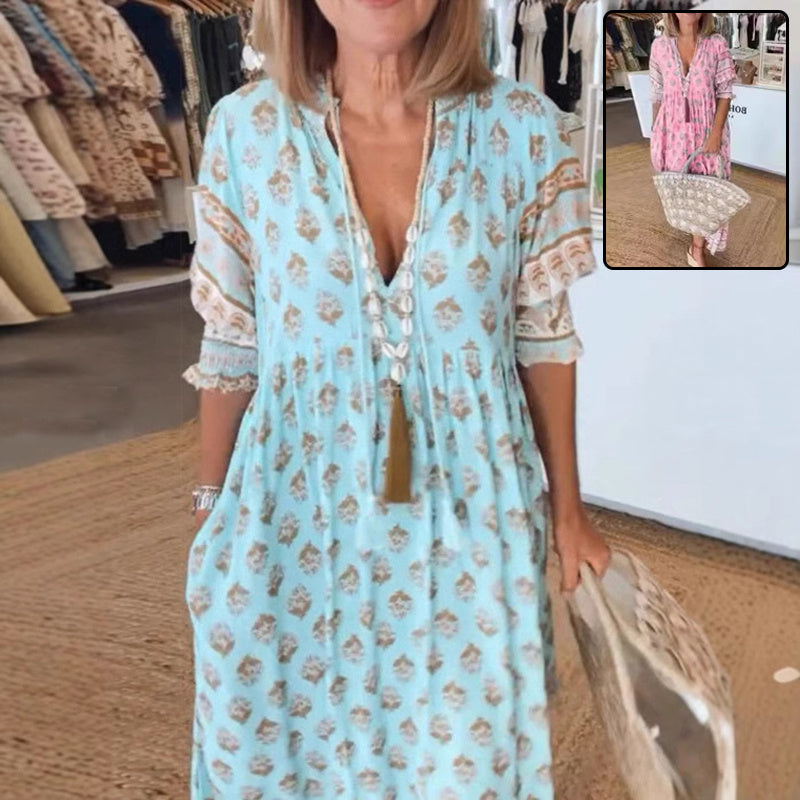 Robe Longue Bohème Chic – Été & Élégance