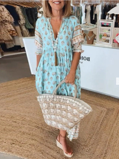 Robe Longue Bohème Chic – Été & Élégance